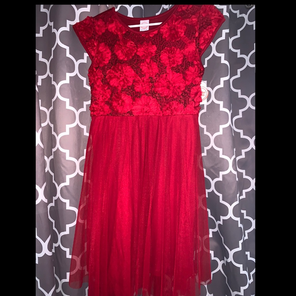 Red Flowery Dress in size XL